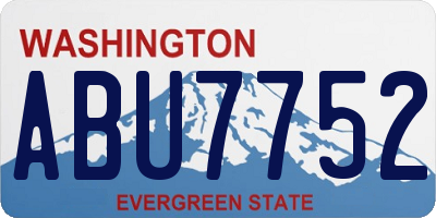 WA license plate ABU7752