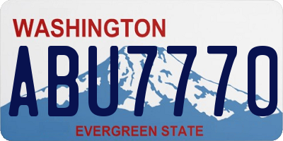 WA license plate ABU7770