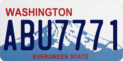 WA license plate ABU7771