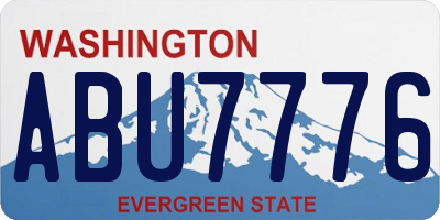 WA license plate ABU7776