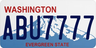 WA license plate ABU7777
