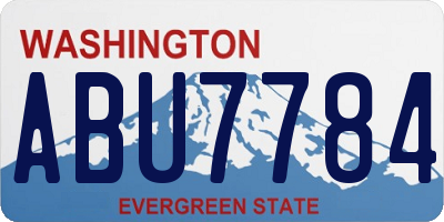 WA license plate ABU7784