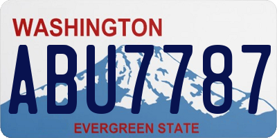 WA license plate ABU7787