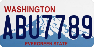 WA license plate ABU7789