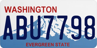 WA license plate ABU7798