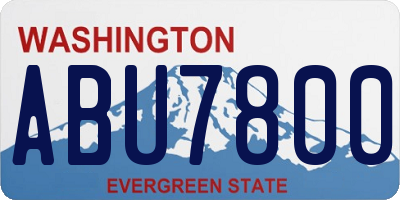 WA license plate ABU7800
