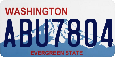 WA license plate ABU7804