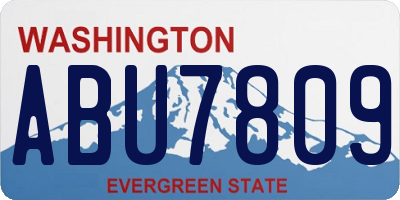 WA license plate ABU7809