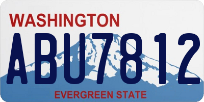 WA license plate ABU7812