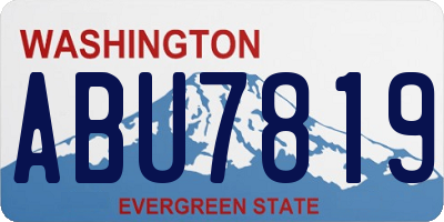 WA license plate ABU7819