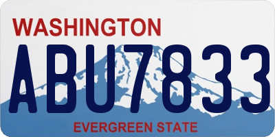 WA license plate ABU7833