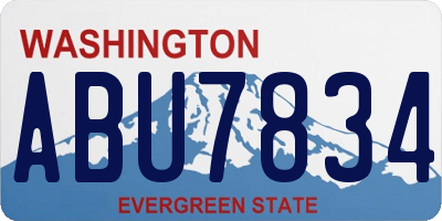 WA license plate ABU7834