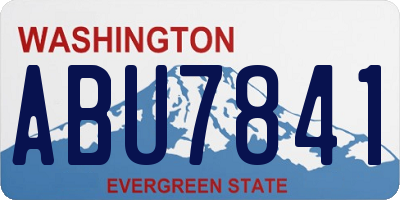 WA license plate ABU7841