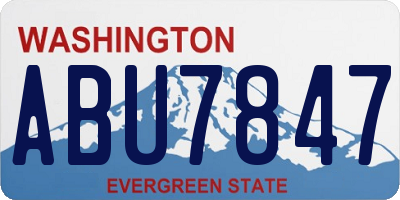 WA license plate ABU7847