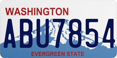 WA license plate ABU7854