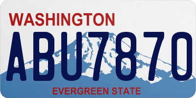 WA license plate ABU7870