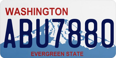 WA license plate ABU7880