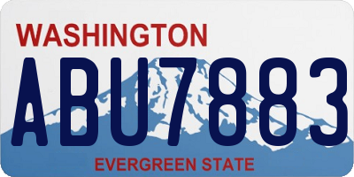 WA license plate ABU7883