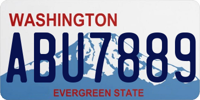 WA license plate ABU7889