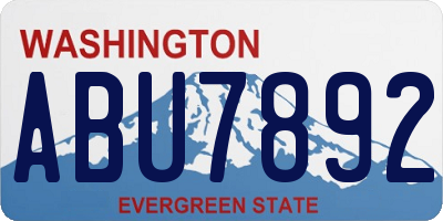WA license plate ABU7892