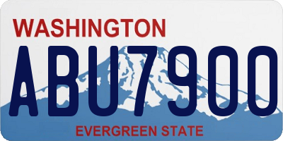 WA license plate ABU7900