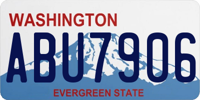 WA license plate ABU7906