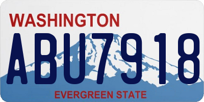 WA license plate ABU7918