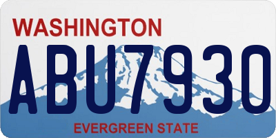WA license plate ABU7930