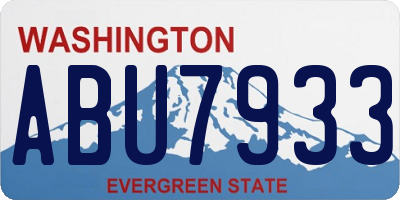 WA license plate ABU7933