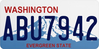 WA license plate ABU7942