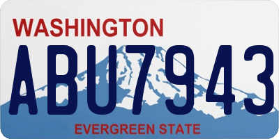 WA license plate ABU7943