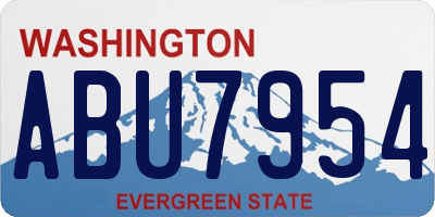 WA license plate ABU7954