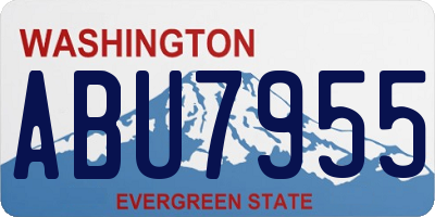 WA license plate ABU7955