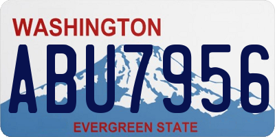 WA license plate ABU7956