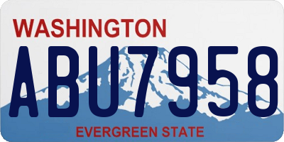 WA license plate ABU7958