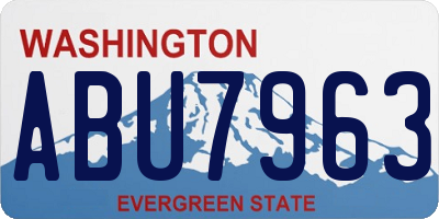 WA license plate ABU7963