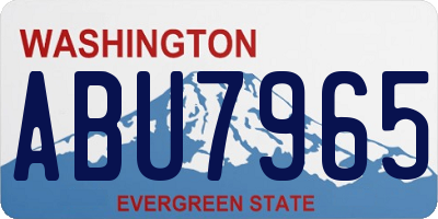 WA license plate ABU7965