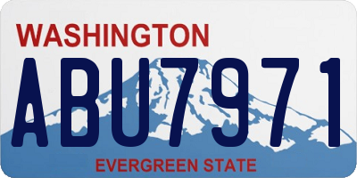 WA license plate ABU7971