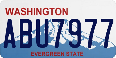 WA license plate ABU7977