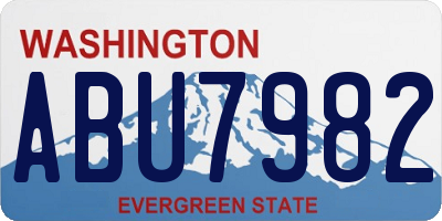 WA license plate ABU7982