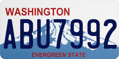 WA license plate ABU7992