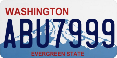 WA license plate ABU7999
