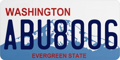 WA license plate ABU8006