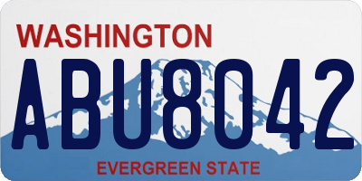WA license plate ABU8042