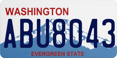WA license plate ABU8043