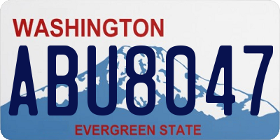 WA license plate ABU8047