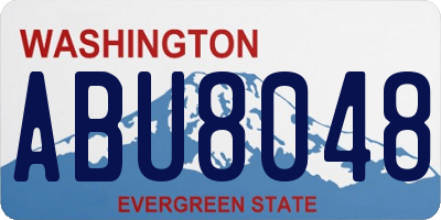 WA license plate ABU8048