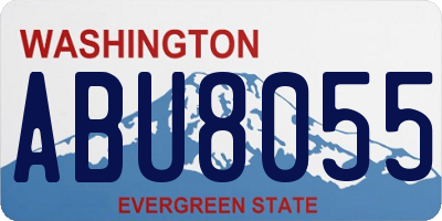 WA license plate ABU8055