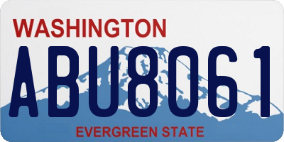 WA license plate ABU8061