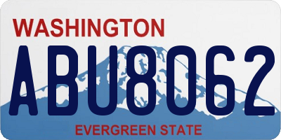 WA license plate ABU8062